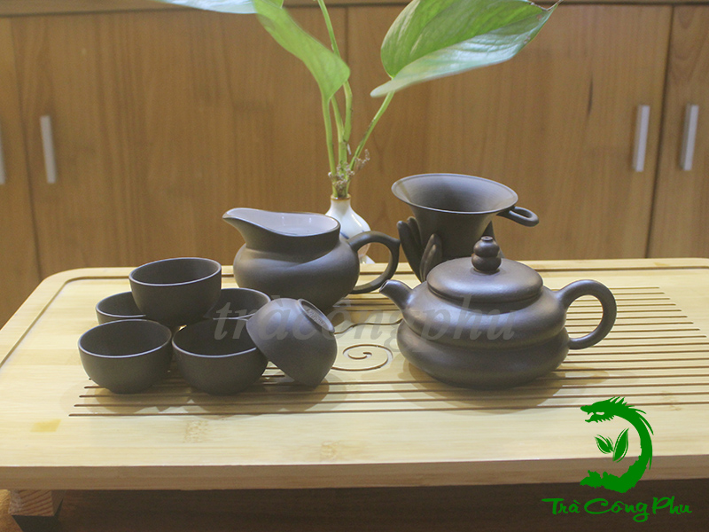 Bộ Ấm Chén Tử Sa Hồ Lô - BATS768